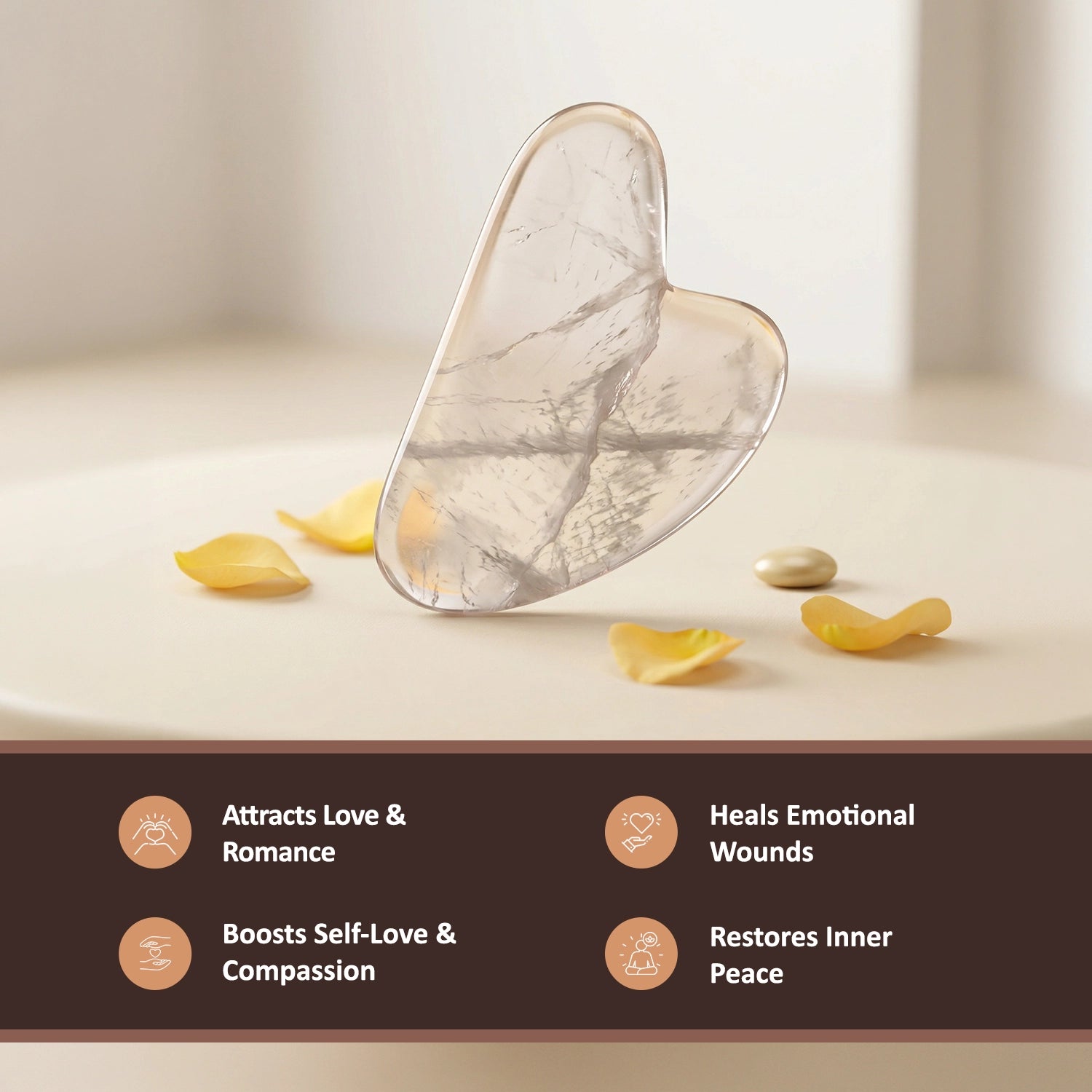 Natural Rose Quartz Gua Sha – Glow & Self-Love