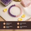 Natural Amethyst & Rose Quartz Bracelet – Divine Love & Harmony