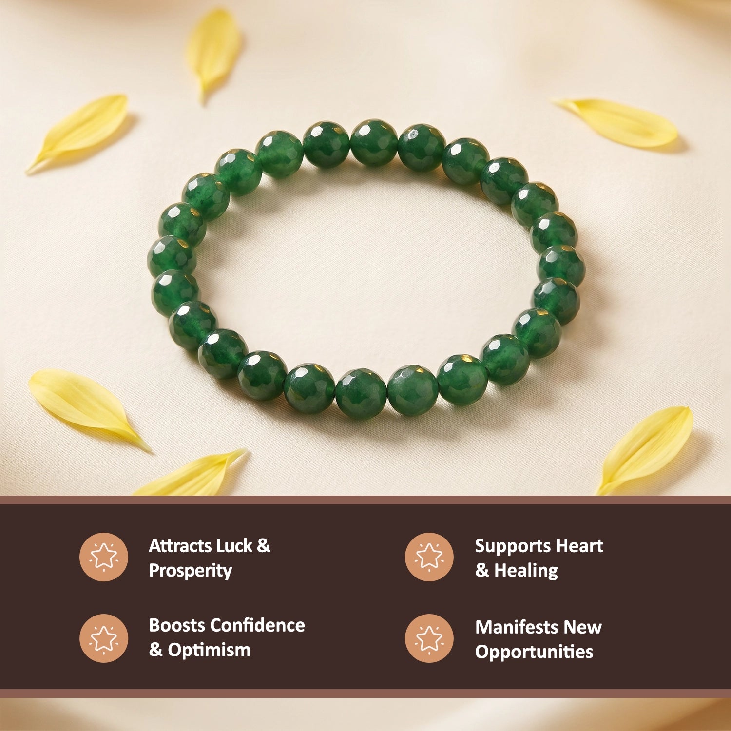 Natural Green Aventurine Crystal Bracelet (8mm) – Luck & Prosperity