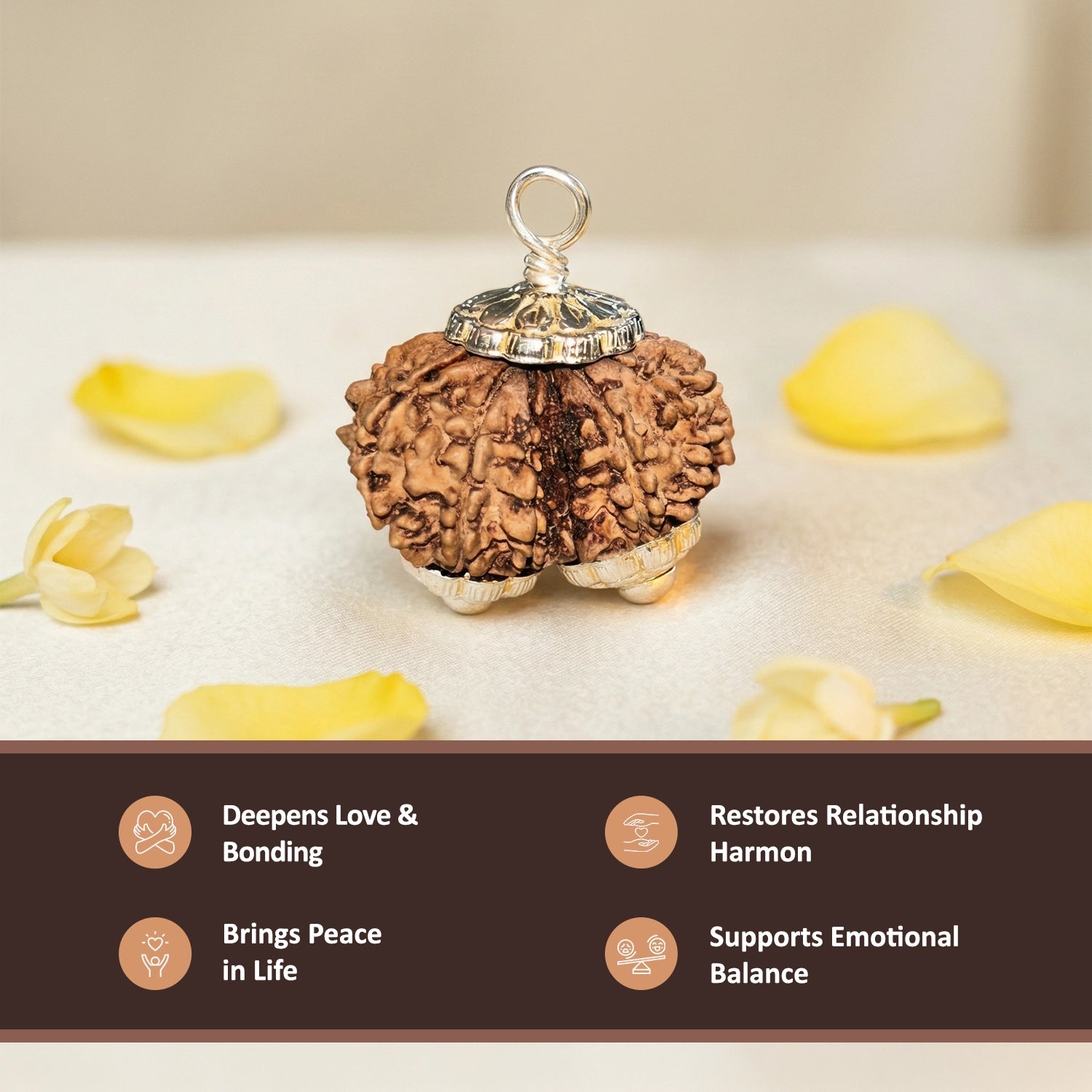 Natural Gauri Shankar Rudraksha – Love, Harmony & Relationship Healing