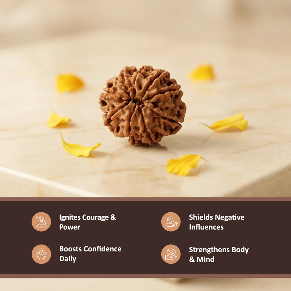 Natural 9 Mukhi Nepali Rudraksha – Power & Protection