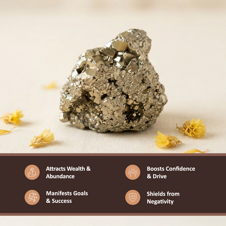 Natural Pyrite Raw Crystal - Wealth & Confidence