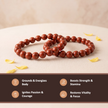 Natural Red Jasper Crystal Bracelet (8mm) – Stability & Endurance