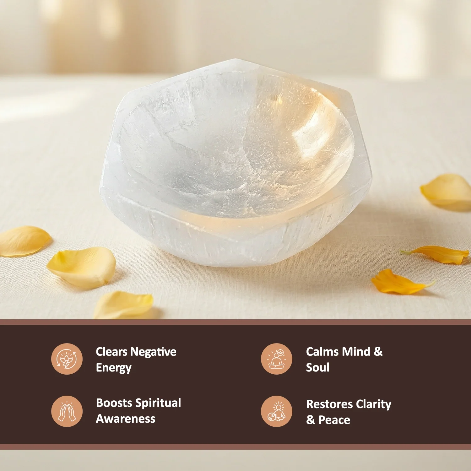 Natural Selenite Bowl – Love & Cleansing