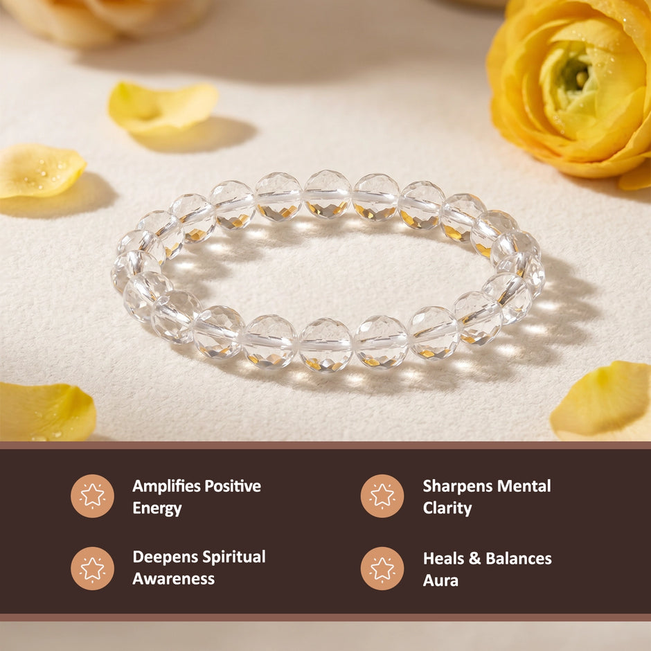 Natural Clear Quartz Bracelet – Clarity & Energy Amplification
