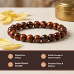Natural Red Tiger Eye Crystal Bracelet (8mm) – Motivation & Vitality