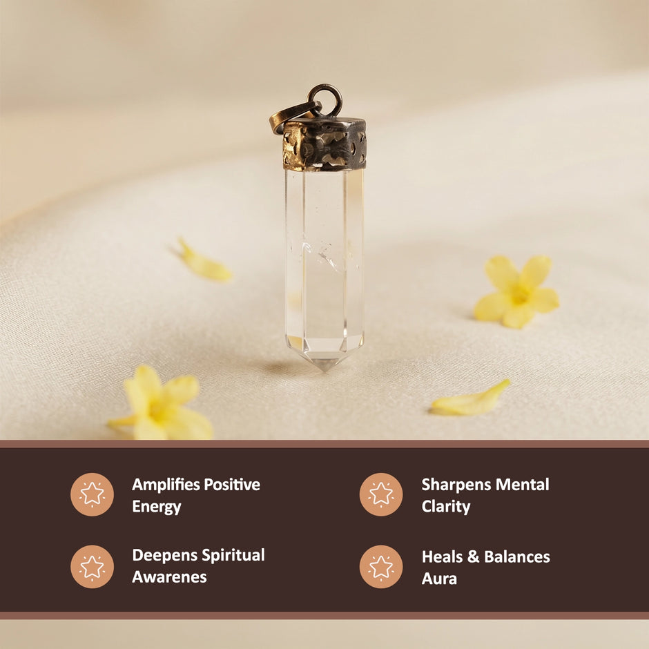 Natural Clear Quartz Pendant Stick – Clarity & Energy Amplification