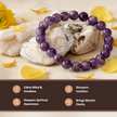 Natural Amethyst Dark Crystal Bracelet (8mm) – Deep Calm & Spiritual Protection
