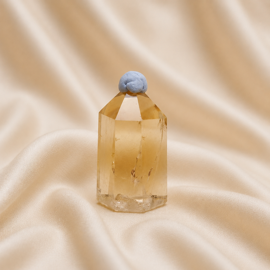 Natural Citrine Point Tower – Abundance & Positivity