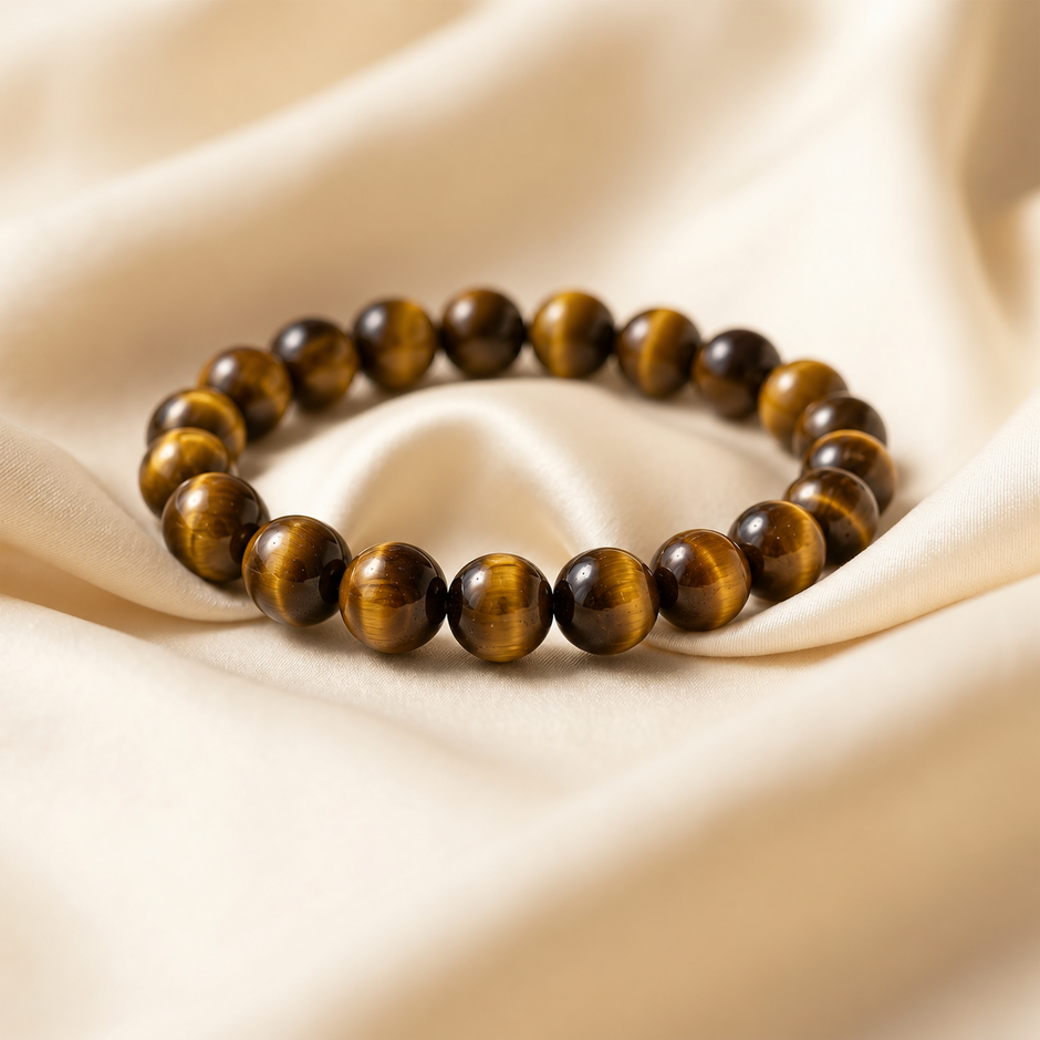 Natural Golden Tiger Eye Crystal Bracelet (8mm) – Willpower & Confidence