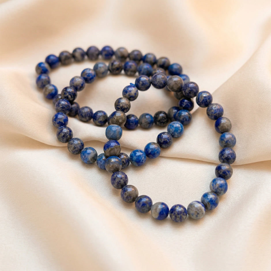 Natural Lapis Lazuli Crystal Bracelet (8mm) – Wisdom & Self-Expression