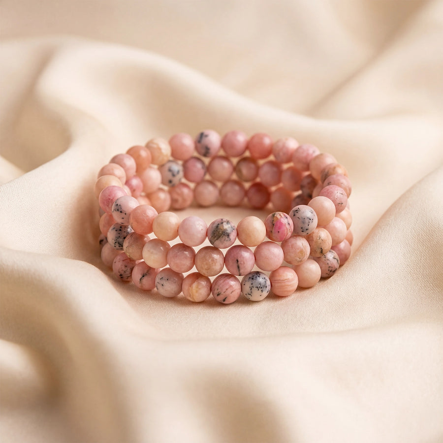 Natural Pink Opal Crystal Bracelet (8mm) – Emotional Healing & Love