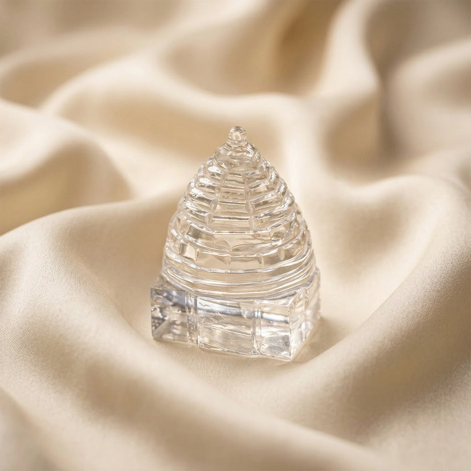 Crystal Sphatik Shree Yantra - For Wealth, Prosperity & Positive Energy