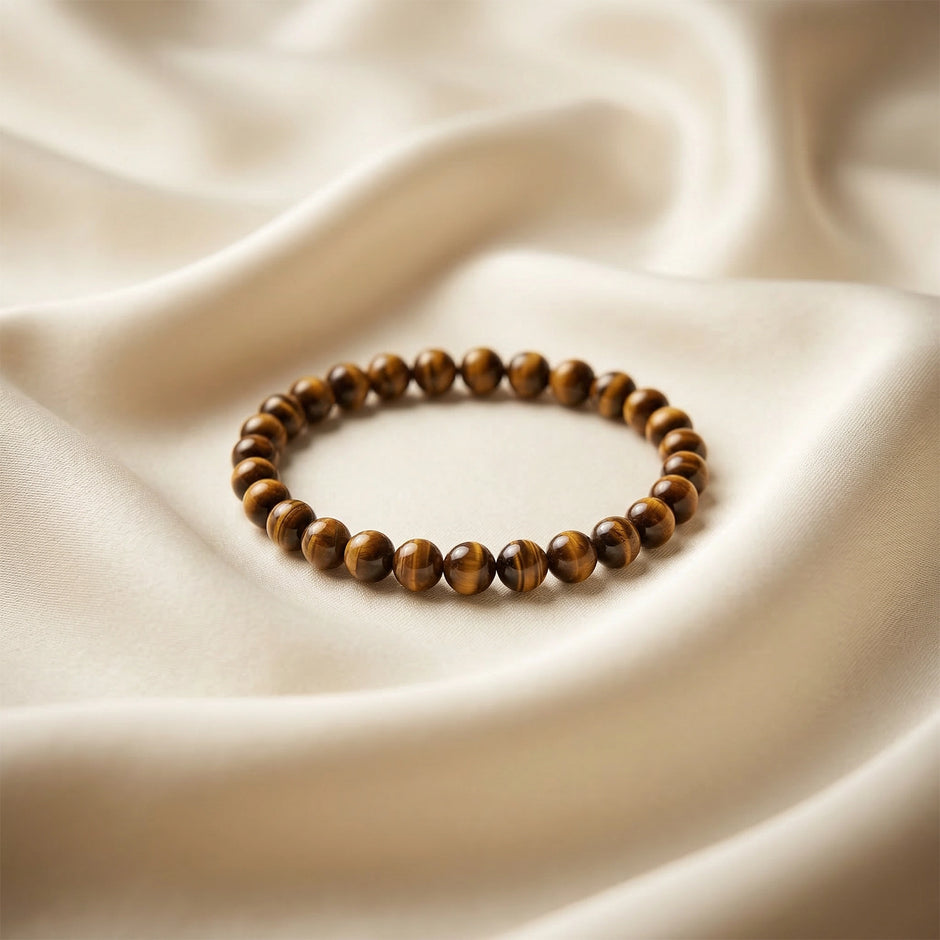 Natural Golden Tiger Eye Crystal Bracelet (8mm) – Willpower & Confidence