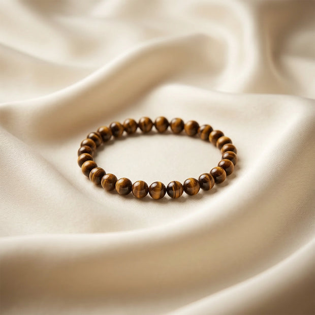 Natural Golden Tiger Eye Crystal Bracelet (8mm) – Willpower & Confidence