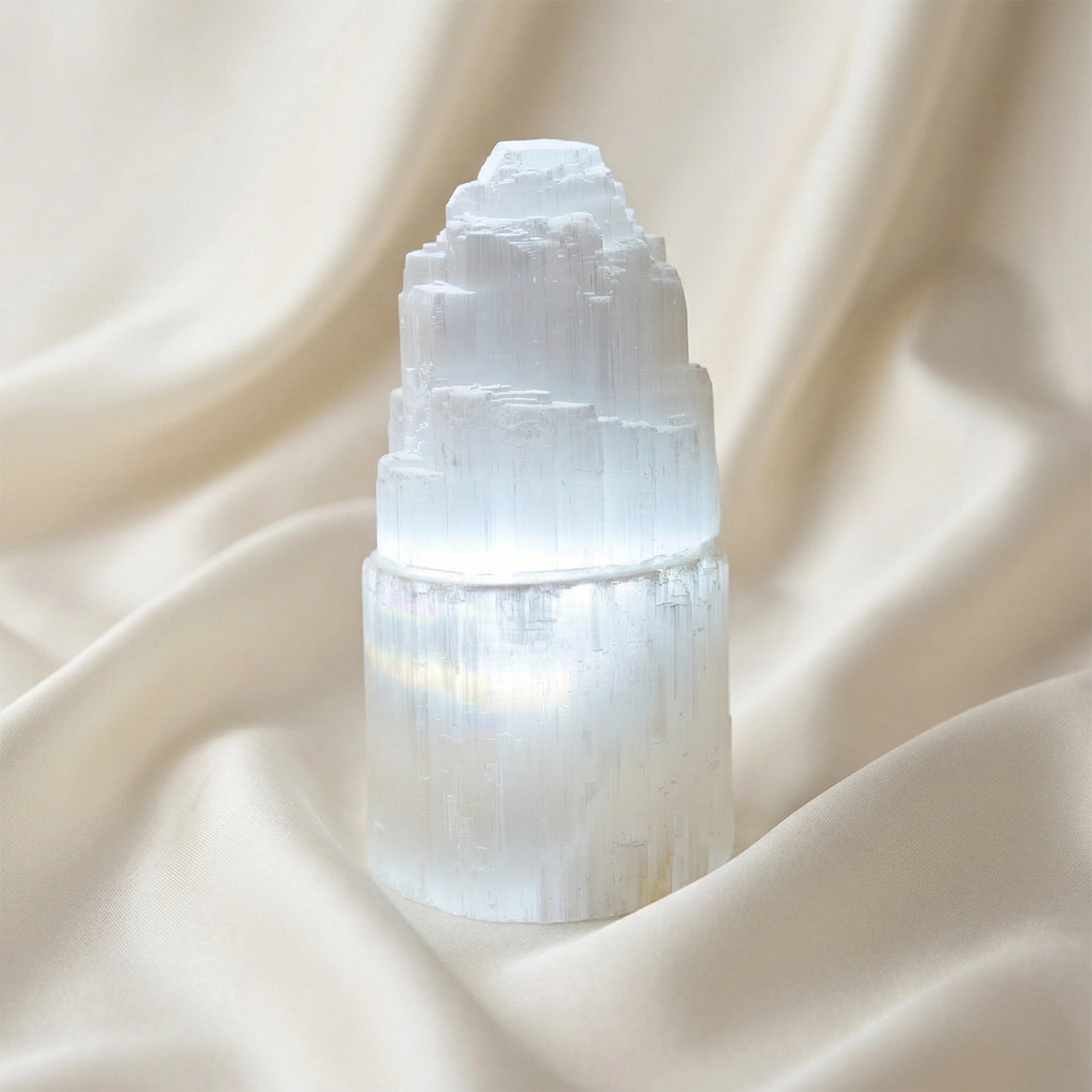 Natural Selenite Lamp – Cleansing & Peaceful Ambiance