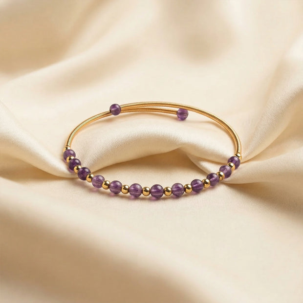 Natural Amethyst Copper Bracelet – Calm & Intuition