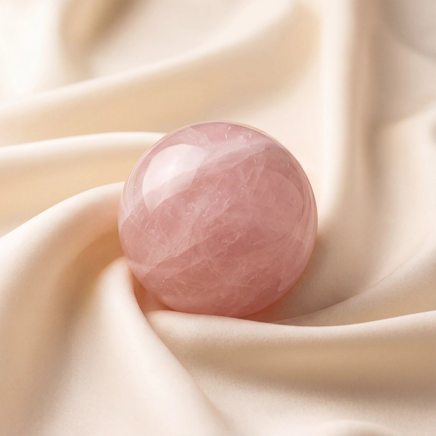 Natural Rose Quartz Crystal Ball – Love & Emotional Healing