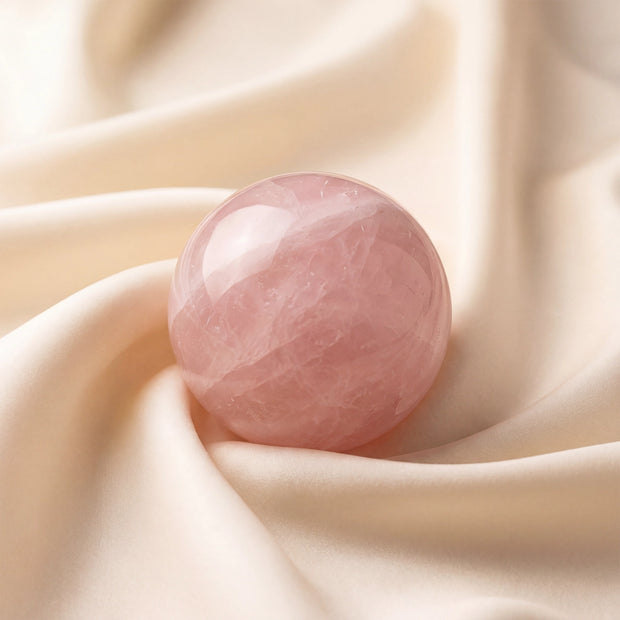 Natural Rose Quartz Crystal Ball – Love & Emotional Healing
