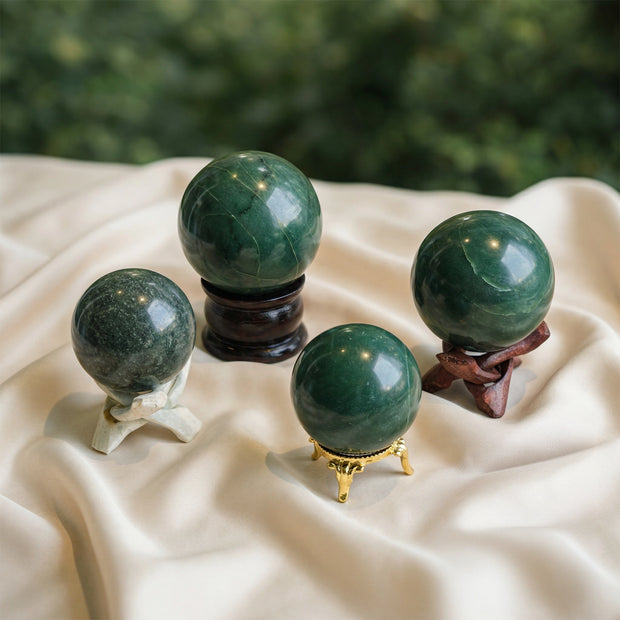 Natural Green Aventurine Crystal Ball - Luck & Prosperity
