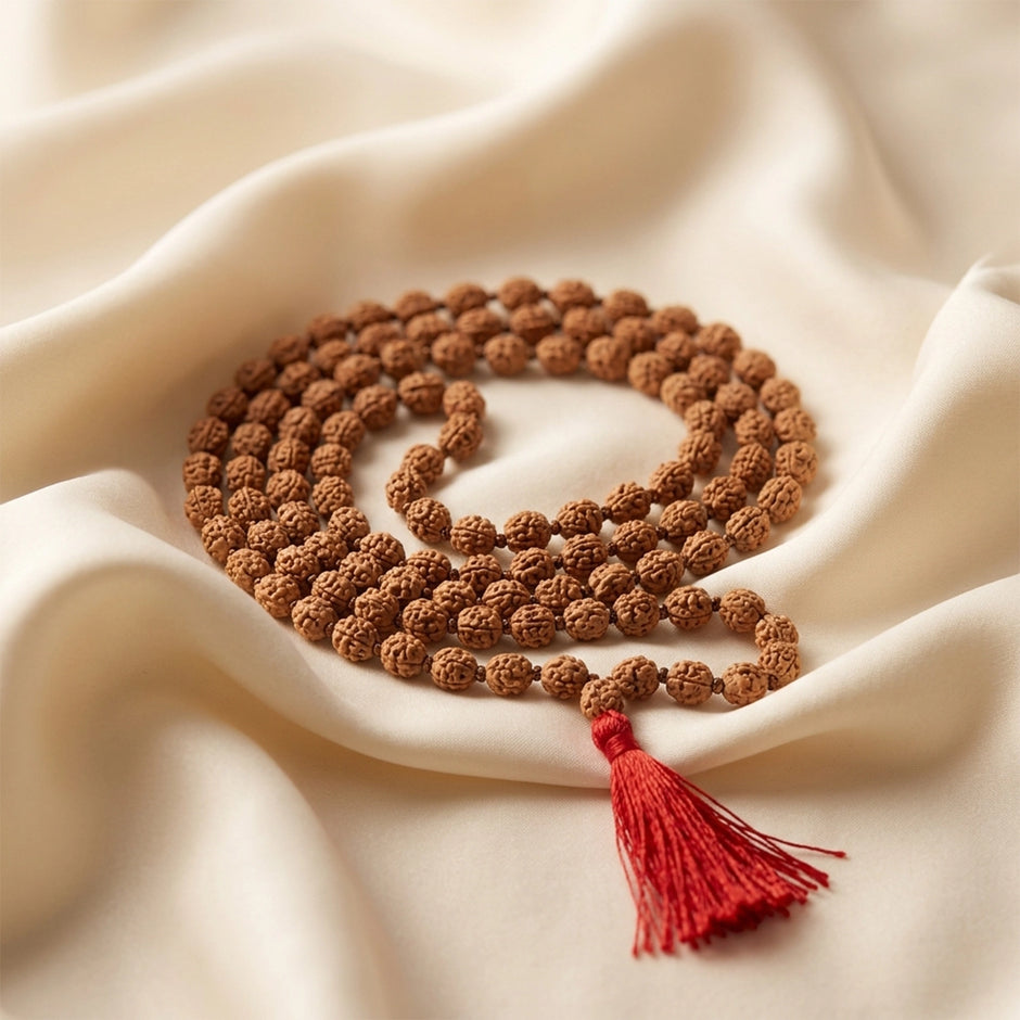 2 mukhi rudraksha mala