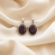 Silver Natural Garnet  Gemstone Pendant (Silver Frame) – Passion & Vitality