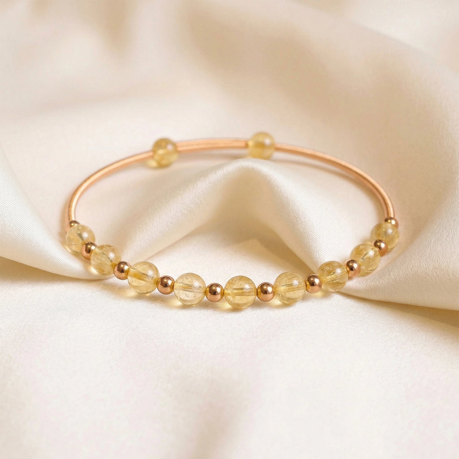 Natural Citrine Copper Bracelet – Abundance & Positivity