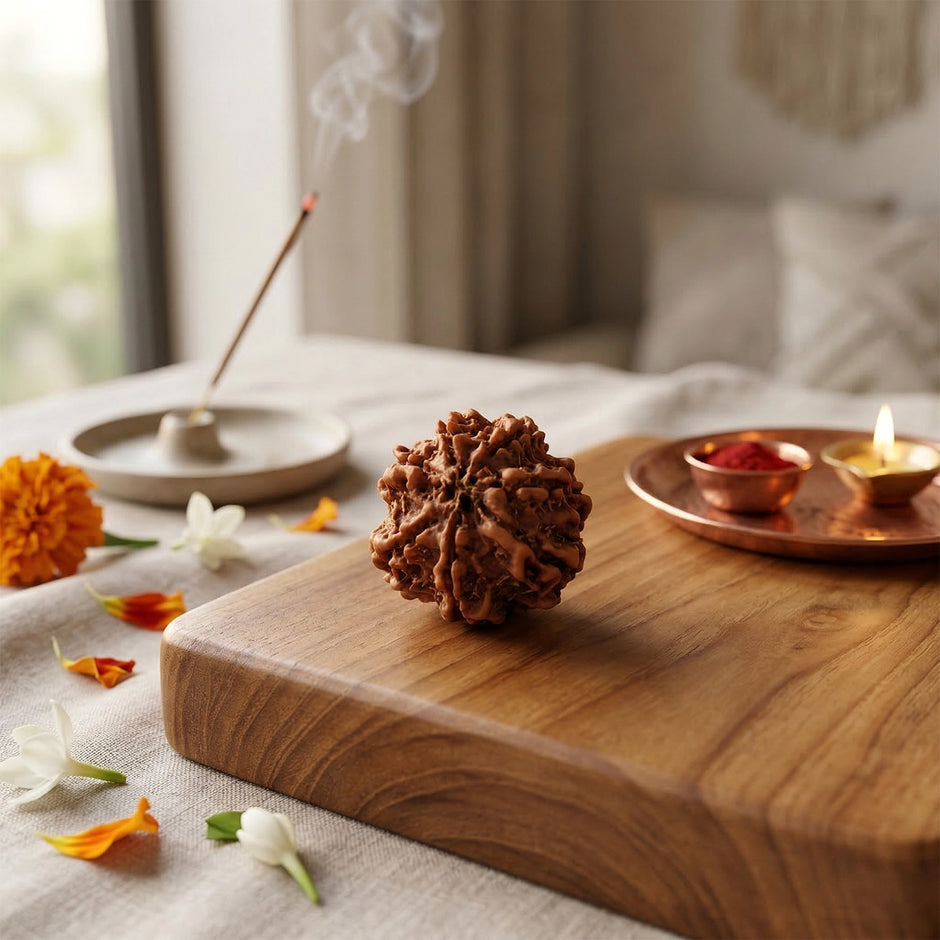 Natural 7 Mukhi Nepali Rudraksha – Wealth & Stability