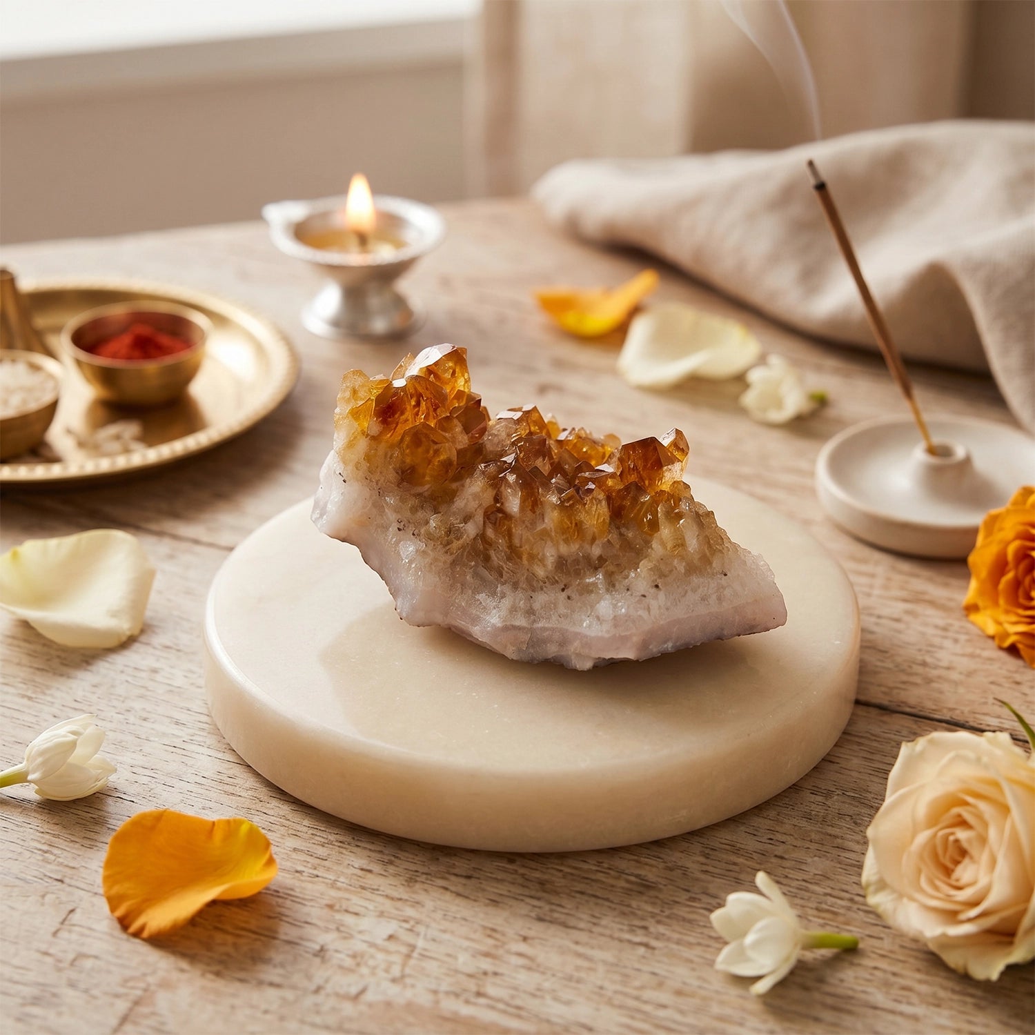 Natural Citrine Raw Crystal – Abundance & Positivity