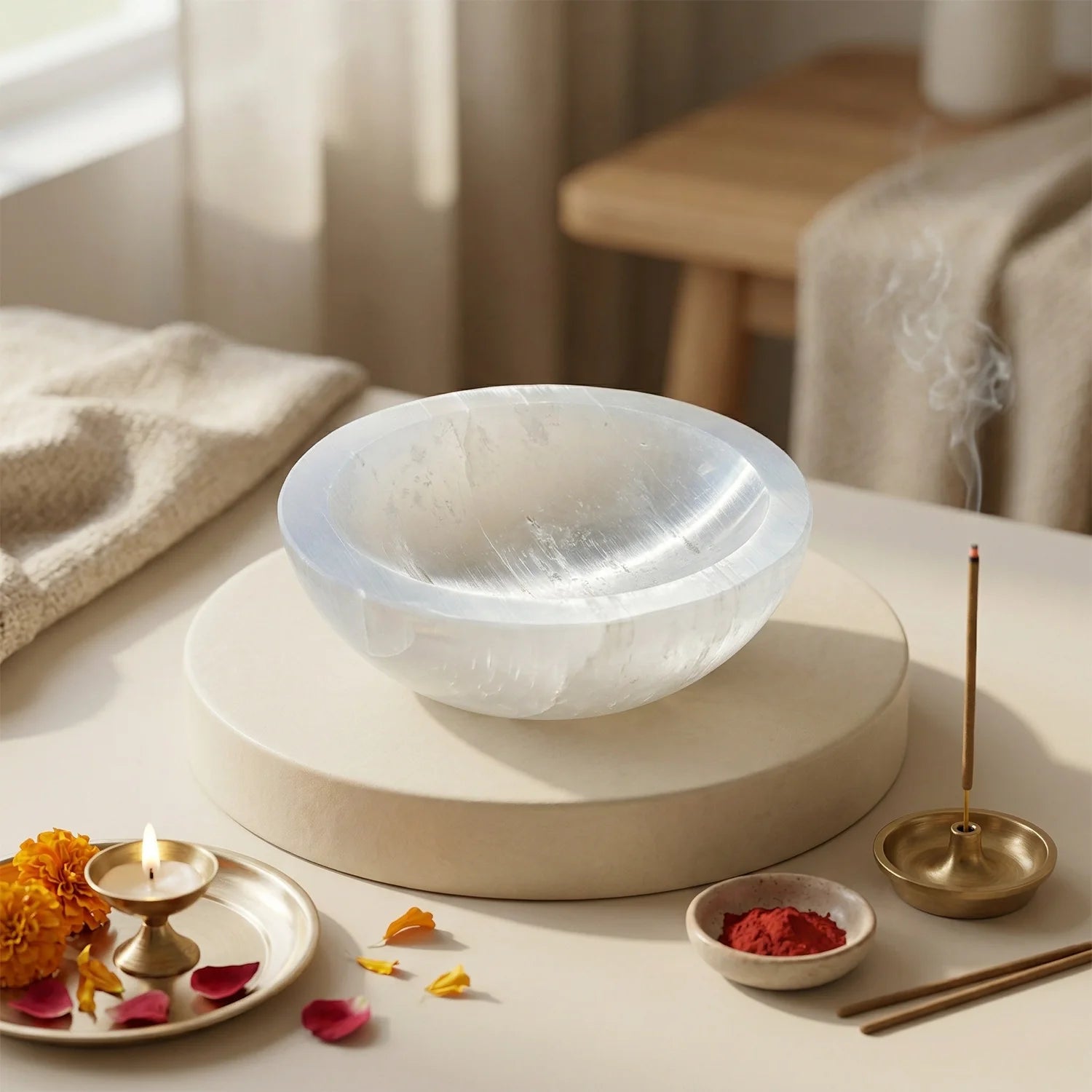 Natural Selenite Bowl – Love & Cleansing
