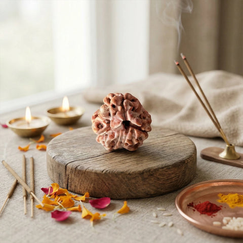 Natural 3 Mukhi Nepali Rudraksha – Confidence & Past Karma Healing