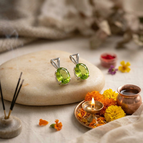 Silver Natural Peridot  Gemstone Pendant – Prosperity & Renewal