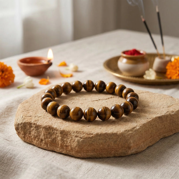 Natural Golden Tiger Eye Crystal Bracelet (8mm) – Willpower & Confidence