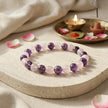 Natural Amethyst & Rose Quartz Bracelet – Divine Love & Harmony