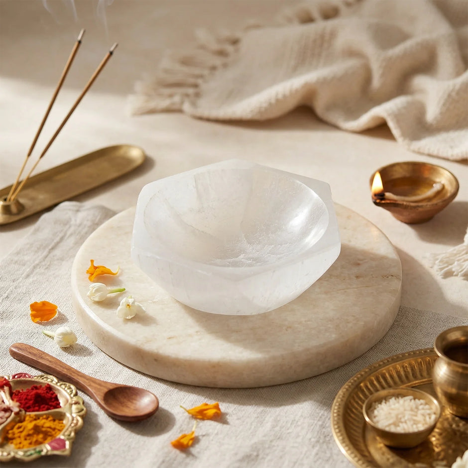 Natural Selenite Bowl – Love & Cleansing