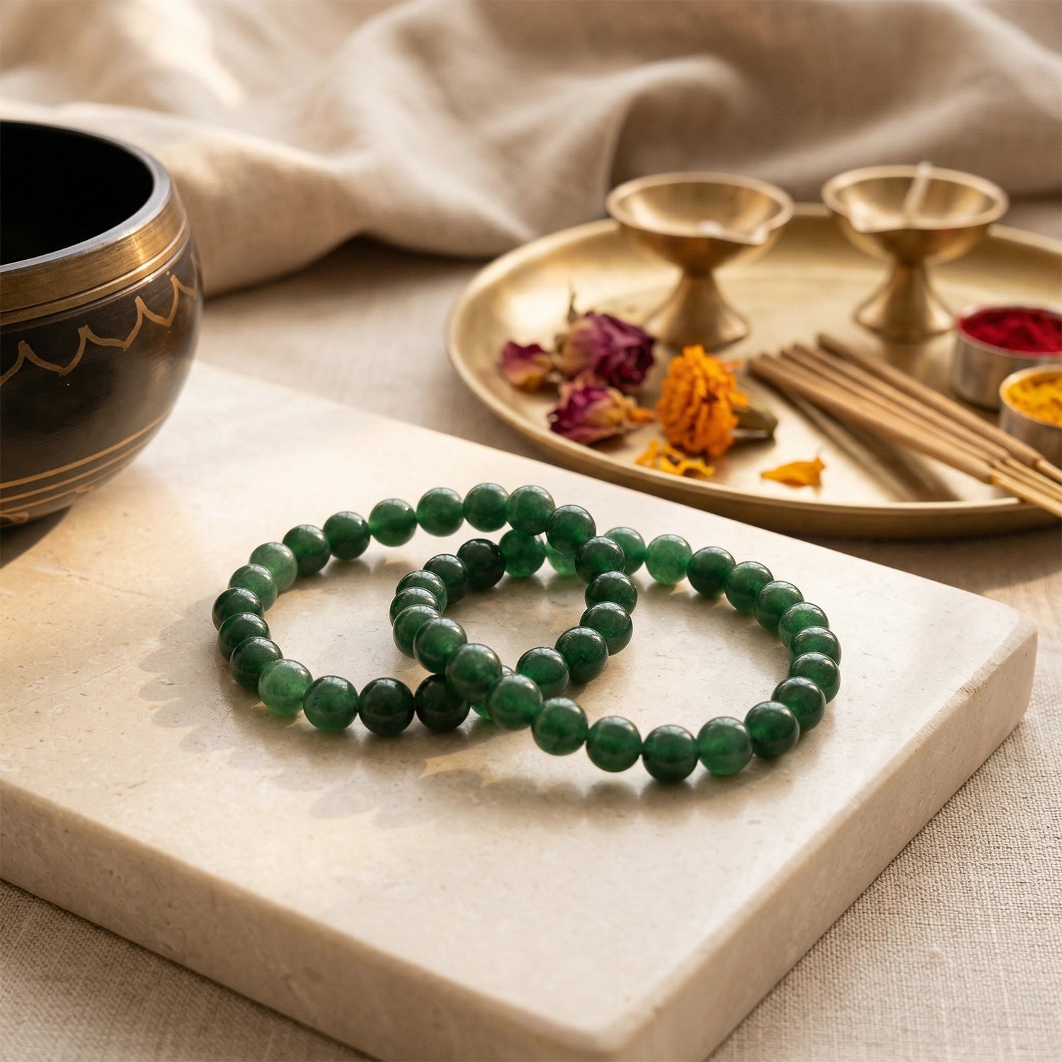 Natural Green Aventurine Crystal Bracelet (8mm) – Luck & Prosperity