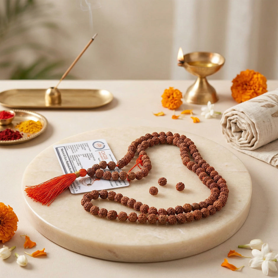 6 mukhi rudraksha mala
