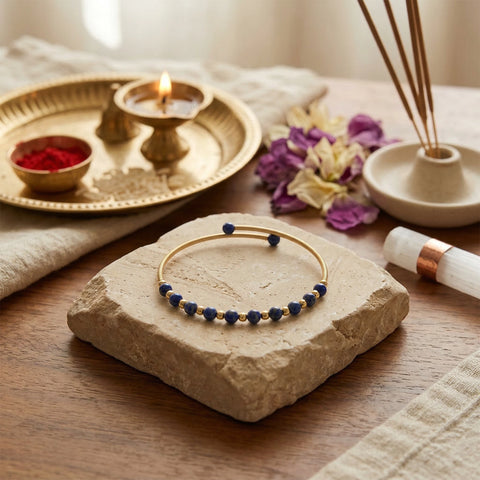 Natural Lapis Lazuli Copper Bracelet – Wisdom & Self-Expression