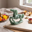 Natural Green Jade Running Horse Carving – Prosperity & Growth