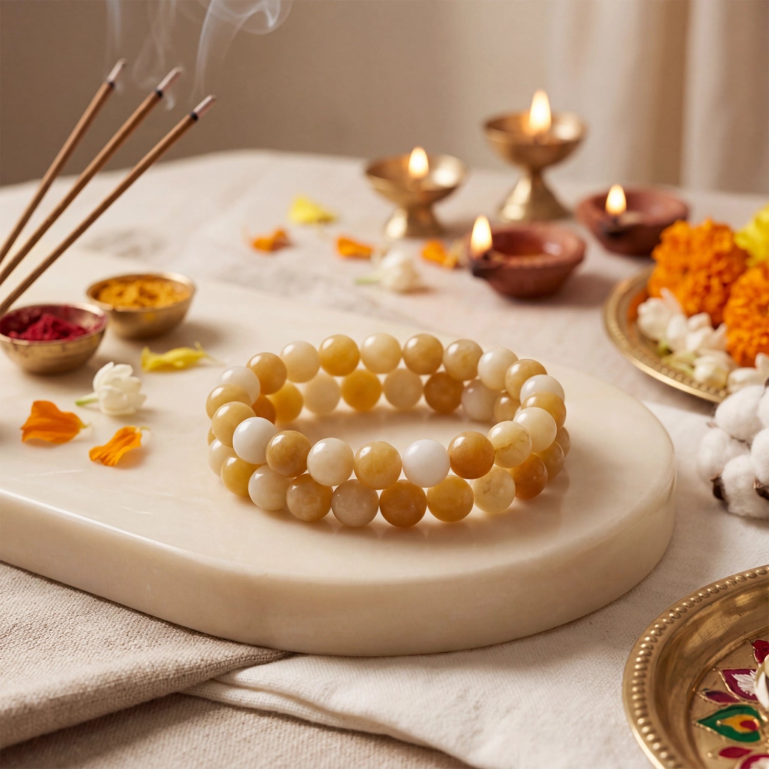 Natural Yellow Aventurine Crystal Bracelet (8mm) – Confidence & Optimism