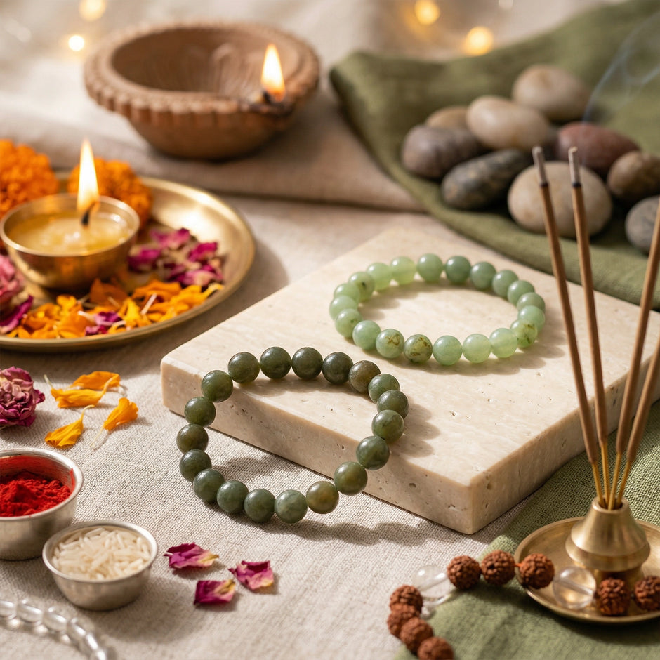 Natural Green Jade Bracelet – Abundance & Manifestation