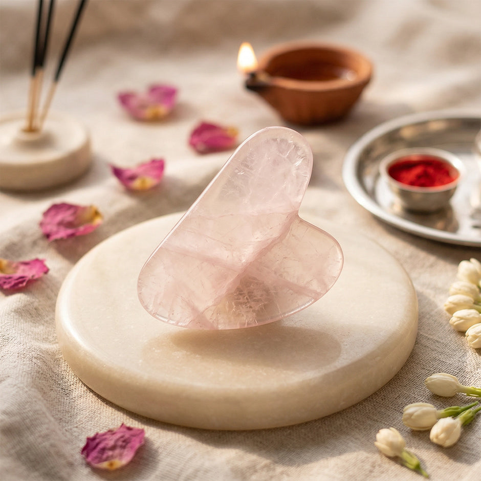 Natural Rose Quartz Gua Sha – Glow & Self-Love