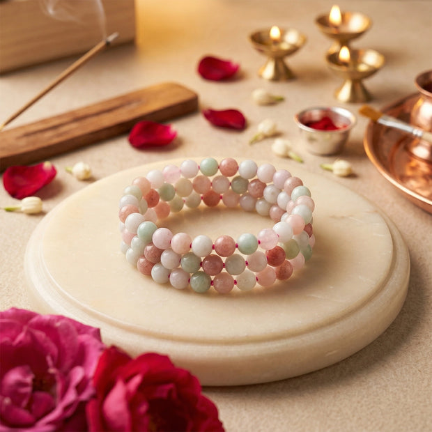 Natural Morganite Crystal Bracelet (8mm) – Divine Love & Compassion