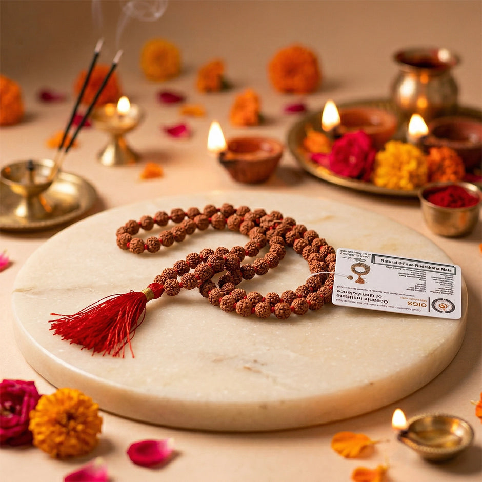 8 mukhi rudraksha mala