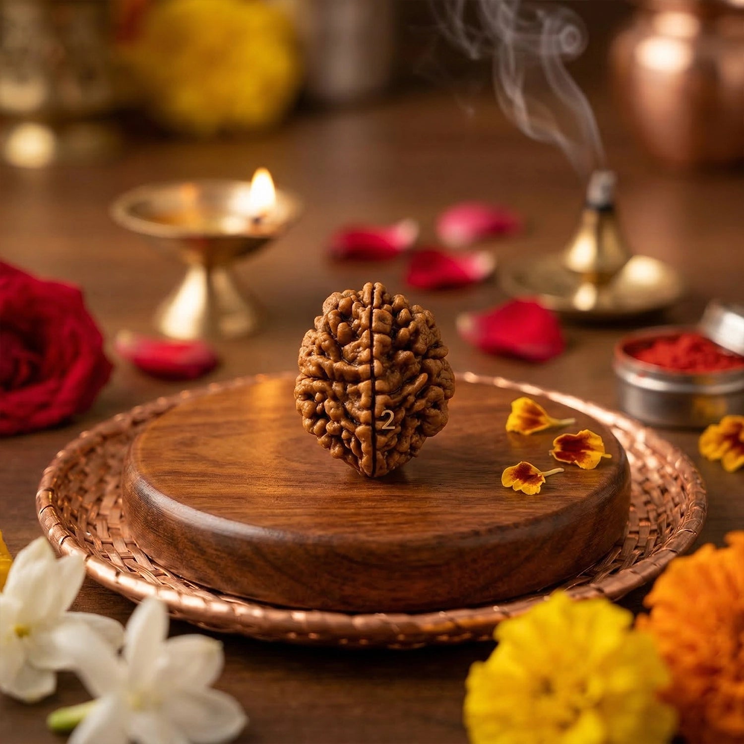 Natural 2 Mukhi Nepali Rudraksha – Harmony & Relationship Balance