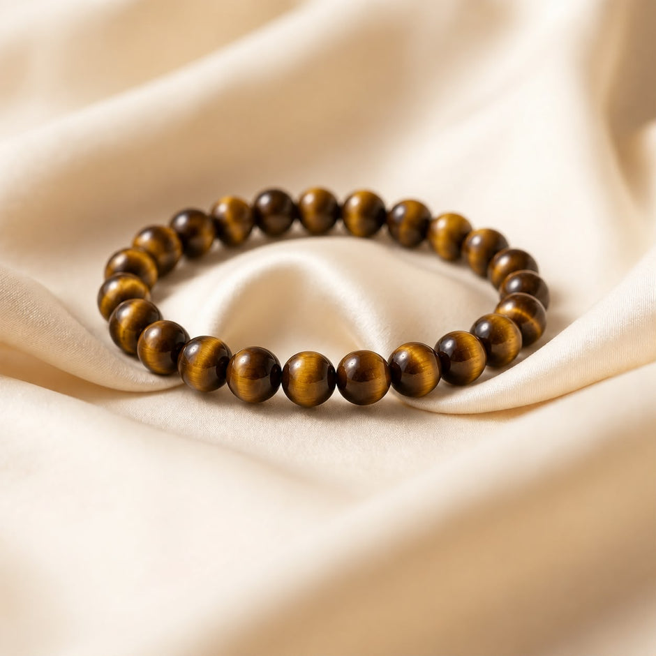 Natural Golden Tiger Eye Crystal Bracelet (8mm) – Willpower & Confidence